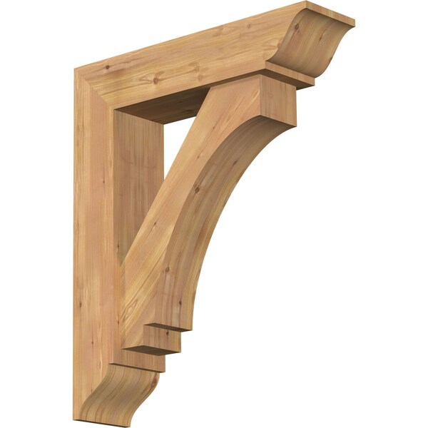 Ekena Millwork Imperial Traditional Smooth Bracket w/ Offset Brace, Western Red Cedar, 7 1/2"W x 30"D x 36"H BKT0806X30X36IMP01SWR - main